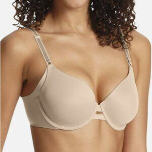 Warners Beige No Side Effects Underarm-Smoothing Comfort Underwire Bra Size 38D